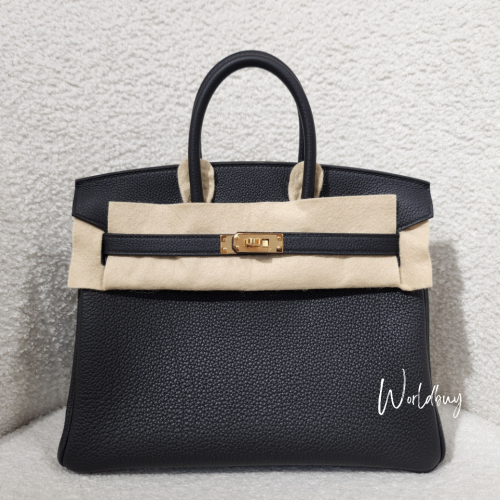 Hermes Birkin 25 黑色金扣 Togo