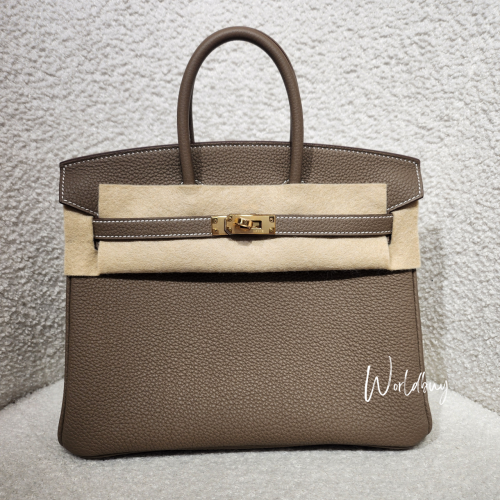 Hermes Birkin 25 大象灰金扣 Togo