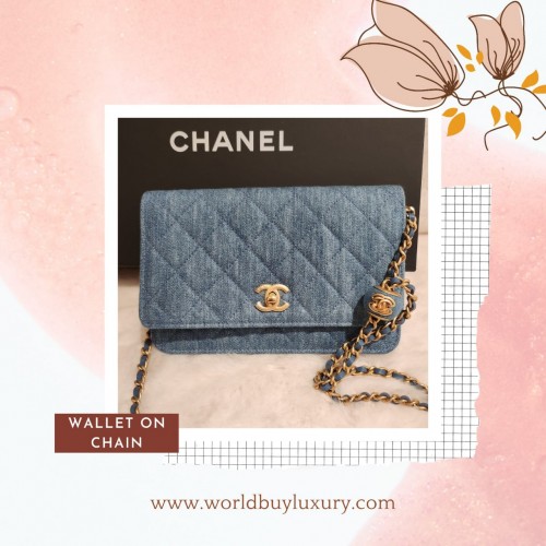 Chanel Wallet On Chain WOC 牛仔調節扣