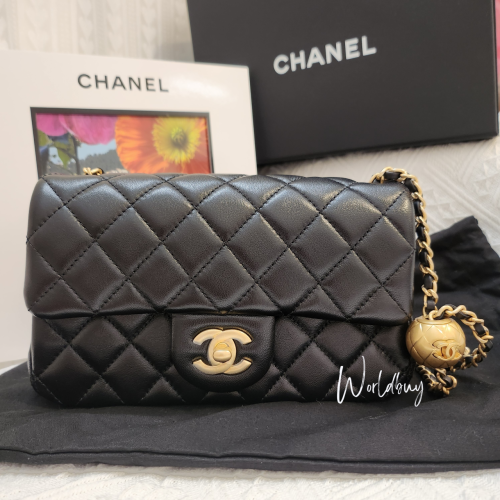 Chanel Mini CF20 黑色金球