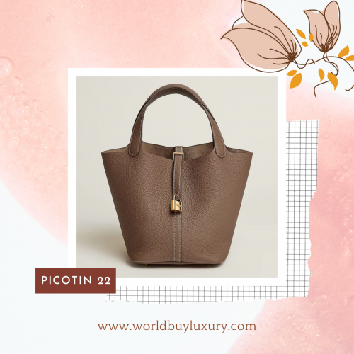 Hermes Picotin 22 大象灰金扣