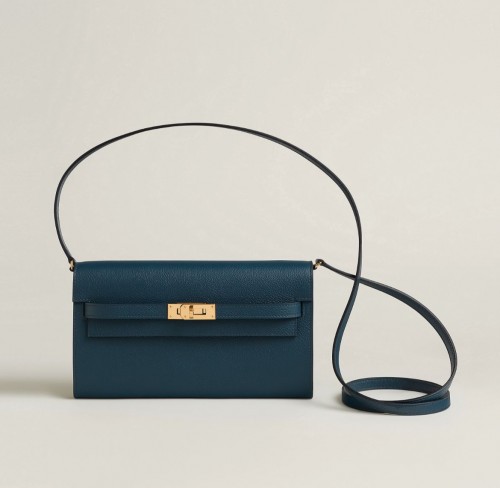 Hermes Kelly to go 7P 普魯士藍金扣 evercolor