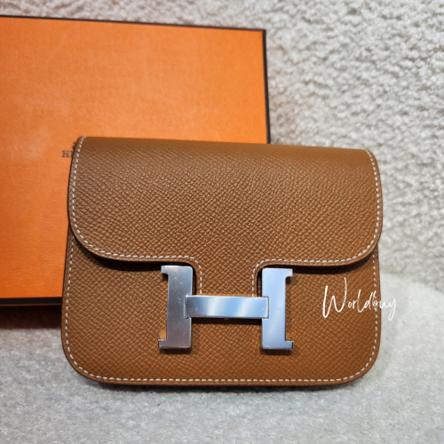 Hermes Constance Slim 金色銀扣