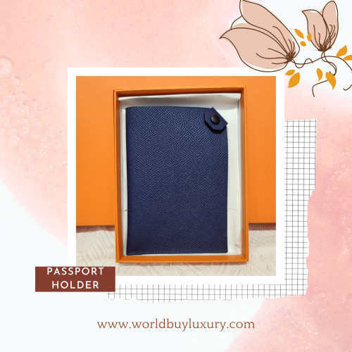 Hermes Passport Holder - 藍色