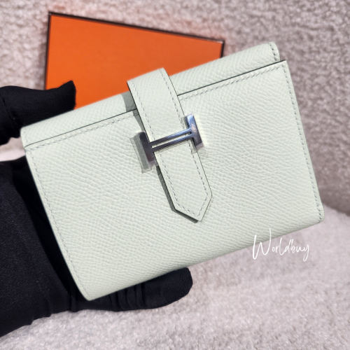 Hermes 三摺汽泡綠 Bearn Combine Wallet