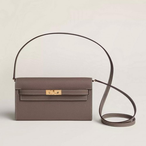 Hermes Kelly to go 大象灰金扣